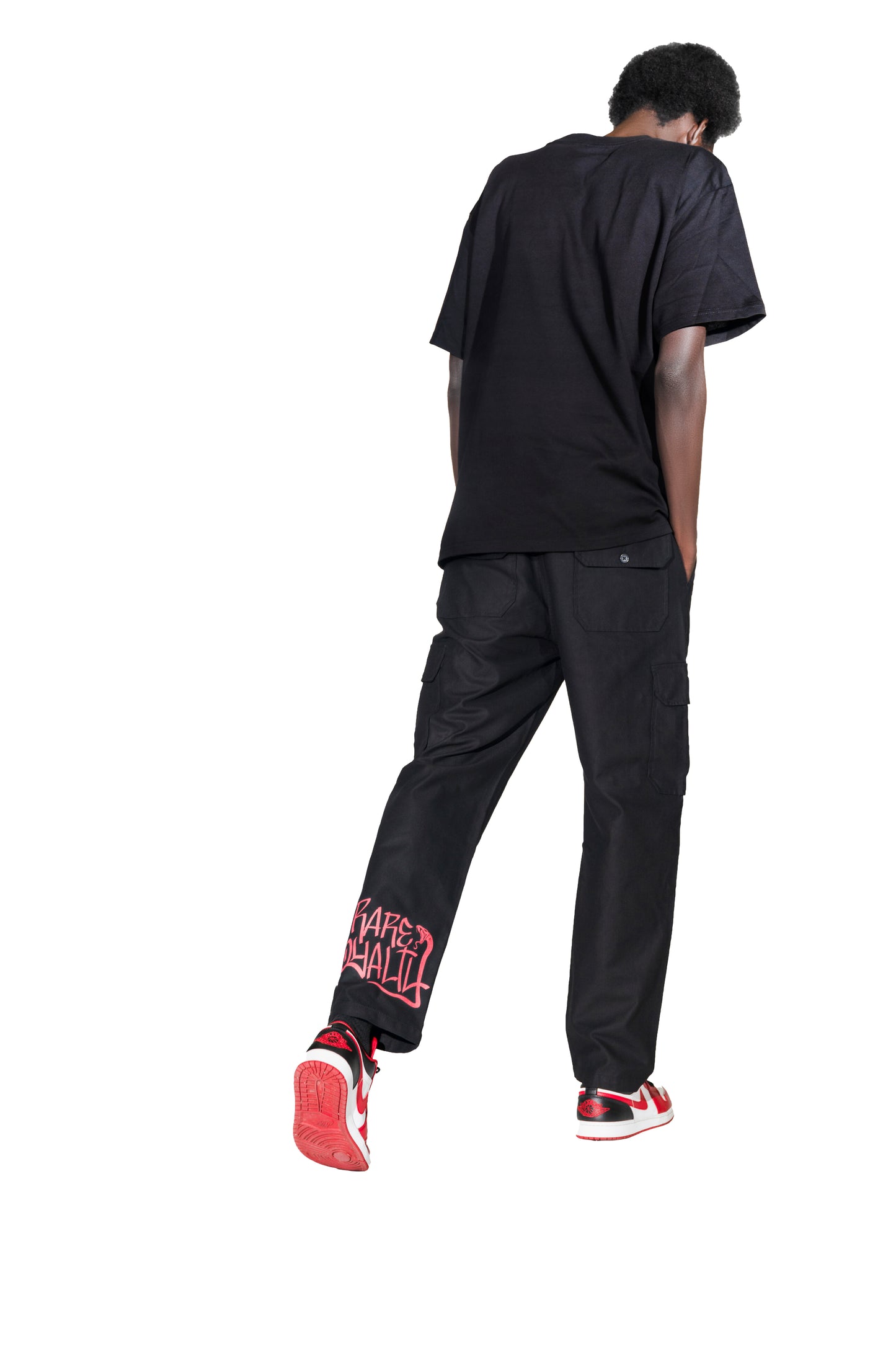 EXCLUSIVE Rare Royalty Cargo Pants in Black